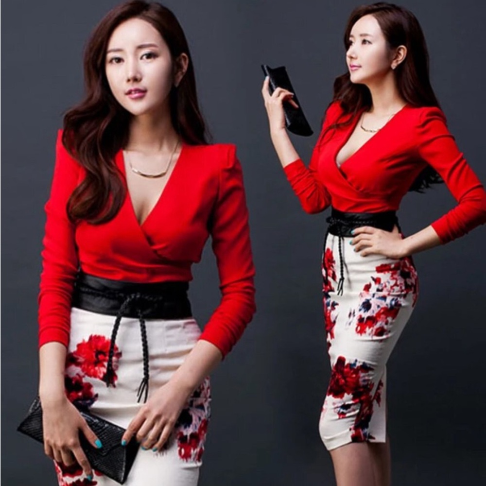 Kinikiss Wrap Front Midi Dress